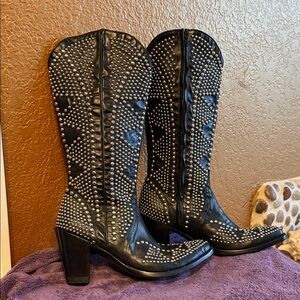 Old Gringo Show Stopper Studded Black Leather Women's Boots